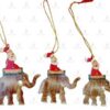 Paper Mache Christmas Decoration -Brown Elephant