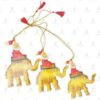 Paper Mache Christmas Decoration -Yellow Elephant
